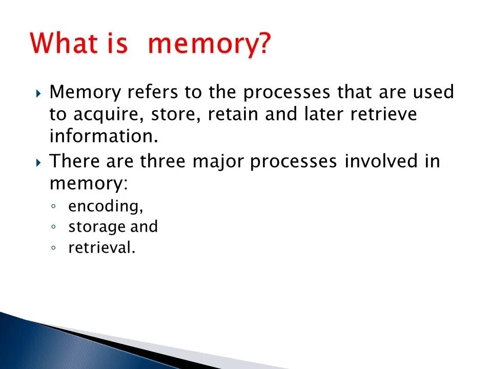 What is memory. What is memory