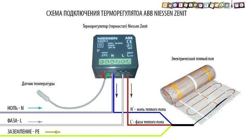 Тёплый пол электрический схема подключения. Схема подключения Эл теплого пола. Схема подключения тёплого пола к электричеству. Эл теплый пол схема подключения.