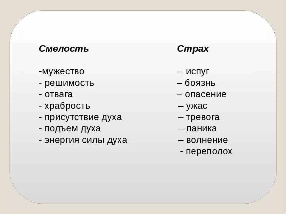 Смелая подобрать слова