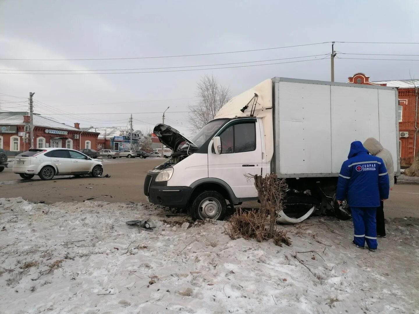 Авария в Балаково зимо.