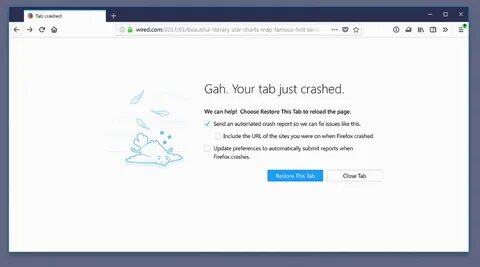 Tab crash