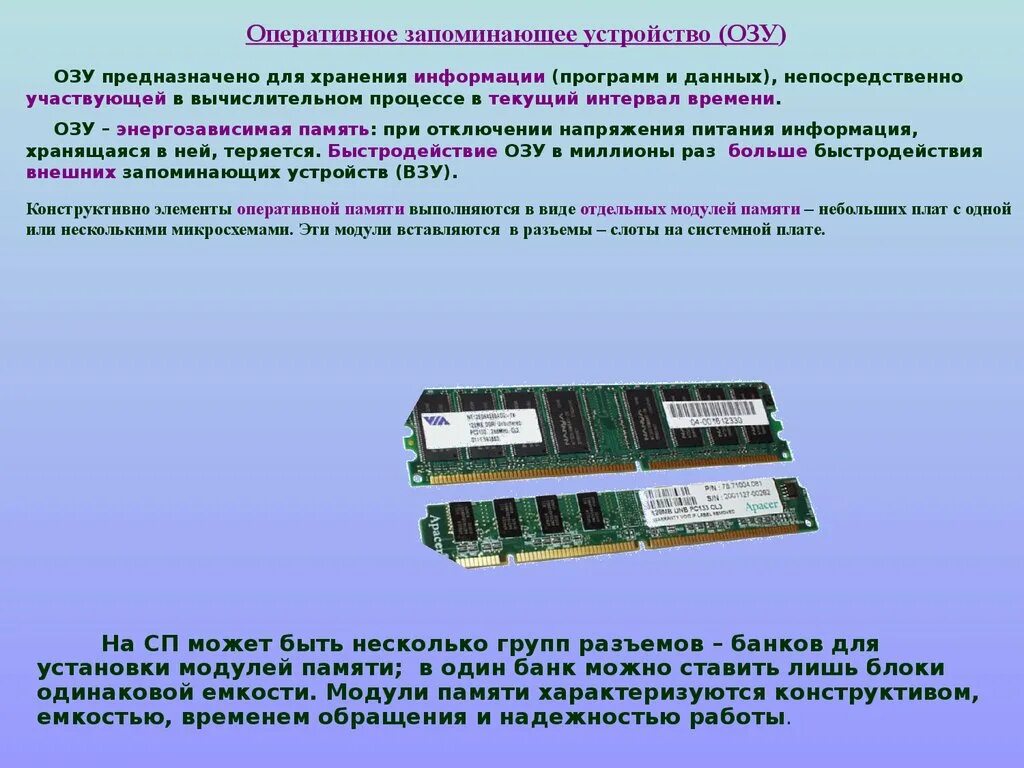 От чего зависит оперативная память. Оперативно запоминающее устройство (ОЗУ). Оперативная память hym7v64400. Оперативная память ПК схема ОЗУ. ОЗУ (оперативное запоминающее устройство) – Оперативная память.