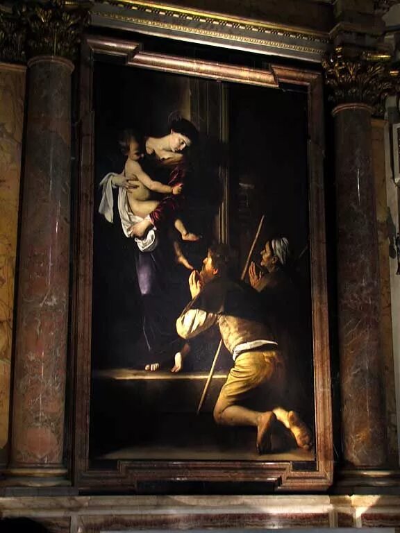 Караваджо мадонна паломников. Караваджо мадонна пилигримов. Мадонна ди лорето. Картина караваджо мадонна ди лорето. Караваджо мадонна пилигримов.