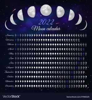 Lunar phases banner, poster, card design template, moon schedule calendar o...