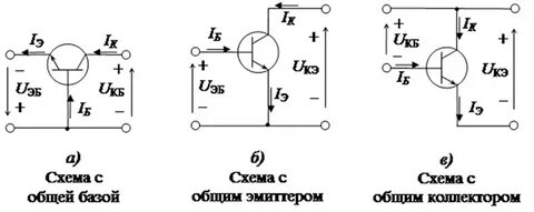 Включение биполярного транзистора с общей базой