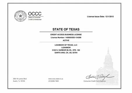 Licensed company