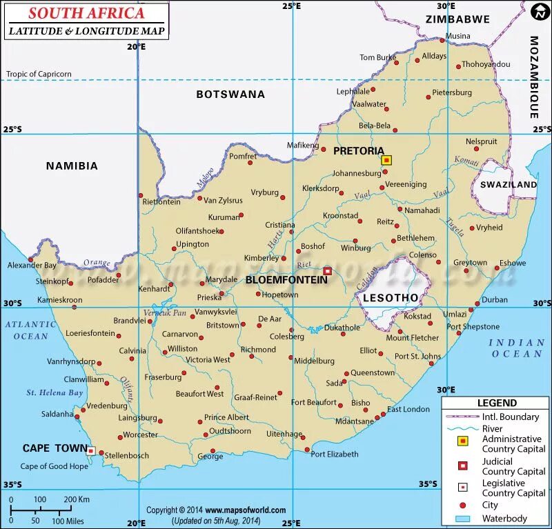 ЮАР Кейптаун на карте. Широта ЮАР на карте. Кейптаун широта. ЮАР на карте.