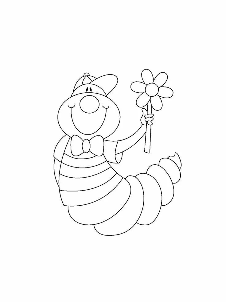 Гусеница раскраска для детей распечатать Drawing Butterfly Caterpillar PNG Free Download in 2022 Black and white cartoo