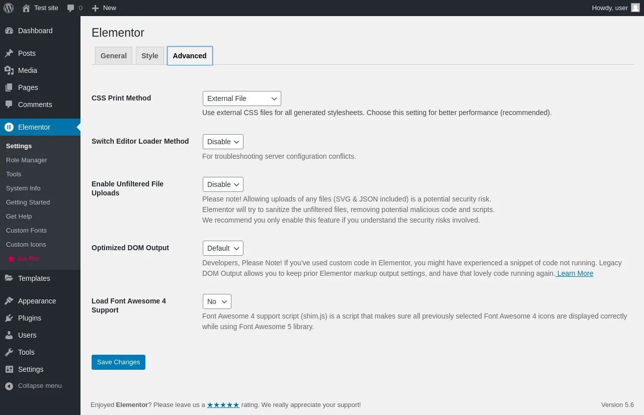 Settings are set correctly. Settings elementor. списки в elementor. settings. return to default settings.