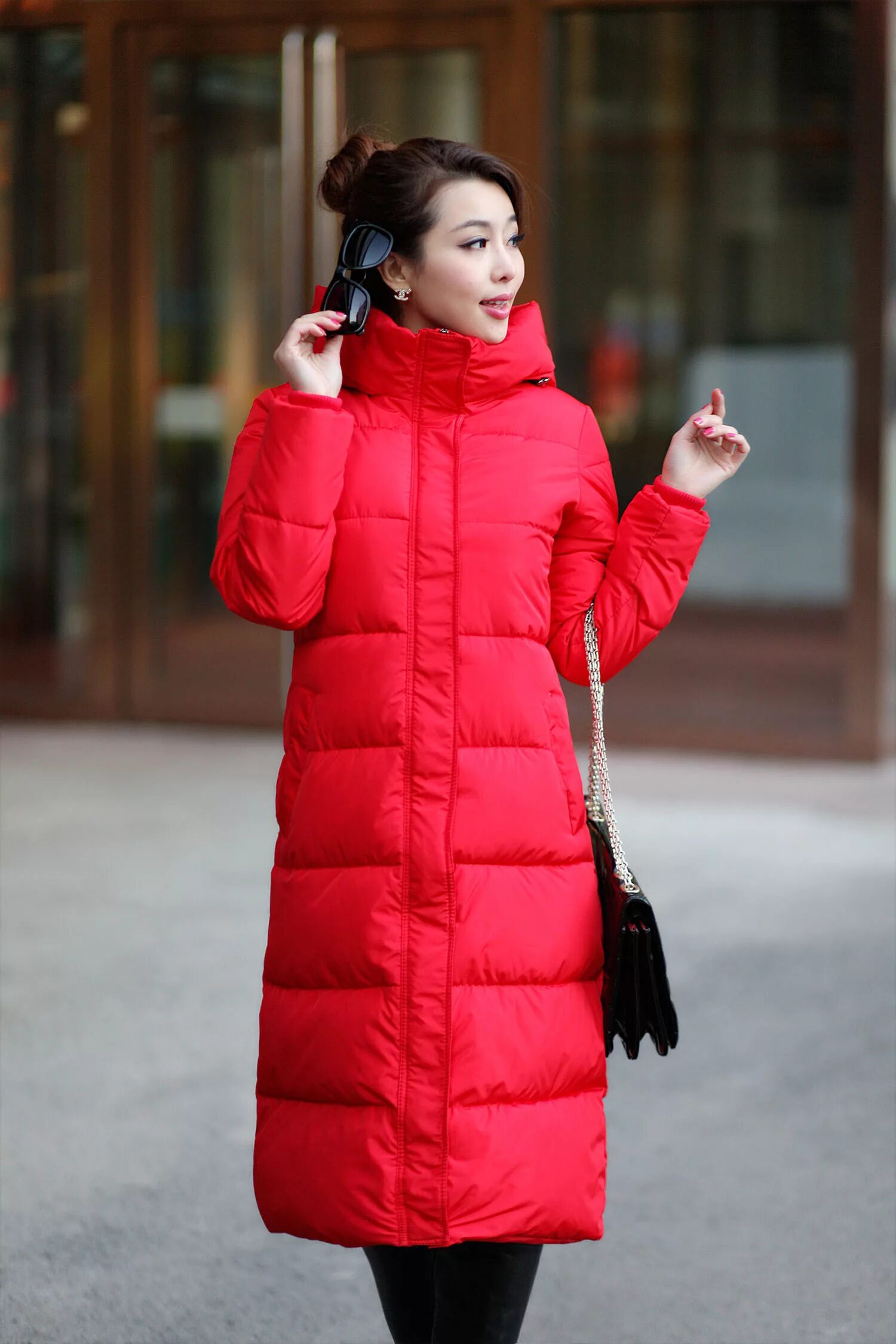 Sofi line длинная куртка Корея. Длинный пуховик женский. Красный длинный пуховик женский. Длинный пуховик. Пуховики китай