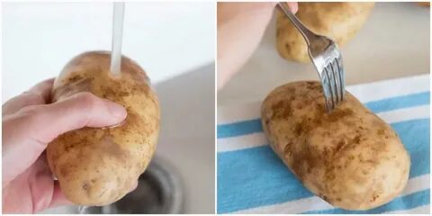 Картошка на вилке