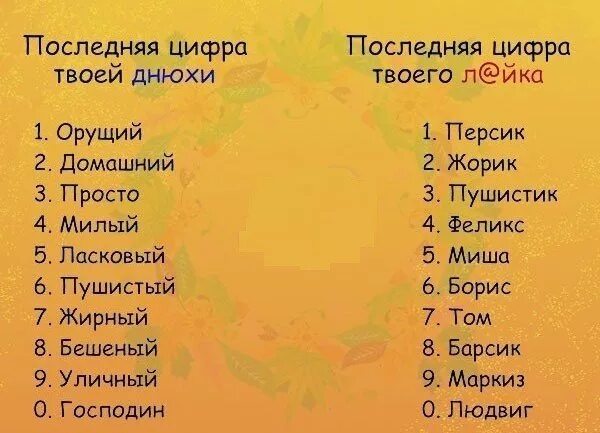 Подходящие клички