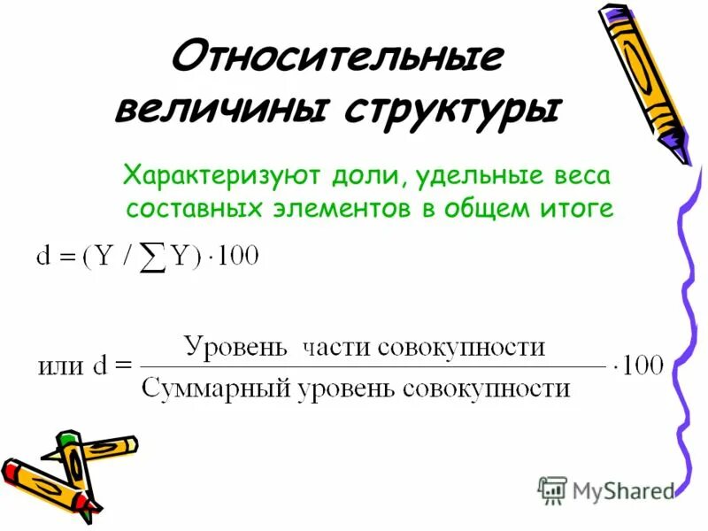 Относительной величиной структуры является. Относительной величиной структуры является
