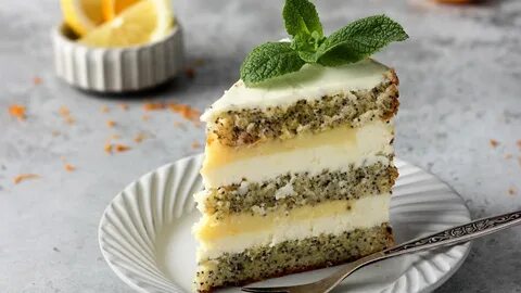 Торт с маковым безе