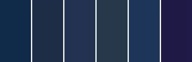 Color Palette - The Seasons: Winter. Monochromatic. Blue. - Paper Heart Design C
