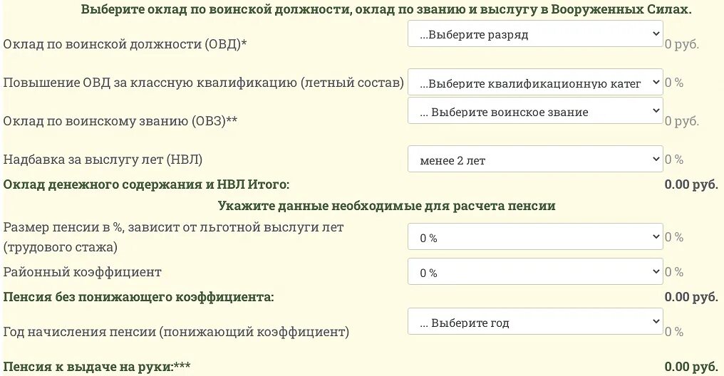 Калькулятор расчета пенсии мвд в 2024. Расчётный размер пенсии военнослужащего. Расчёт пенсии военнослужащего. Как рассчитать военную пенсию. Калькулятор военной пенсии.