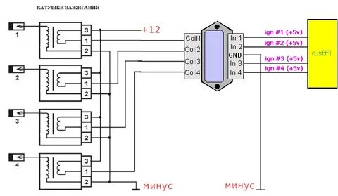 Модуль зажигания 2110 схема