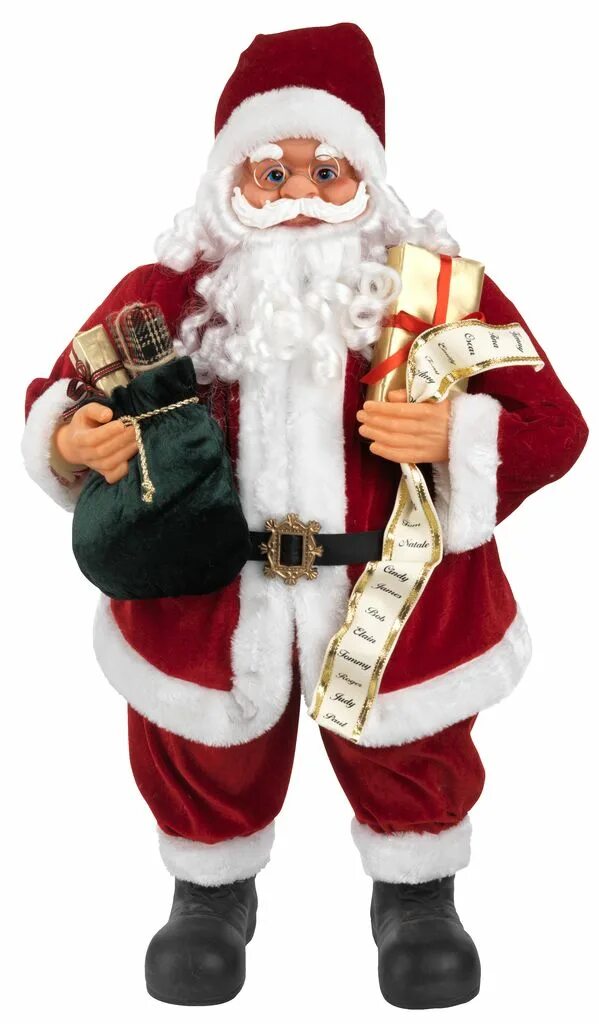 Дед мороз подарки игрушки. Фигурка Санта Клауса 80 см.