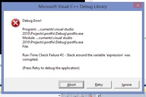 Stack around the was corrupted. Stack around the variable was corrupted c++. stack around the variable &#039;recvbuf&#039;. (0) : run-time check failure #3 -. the arp check fails.