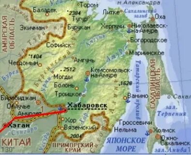 Географическое положение хабаровска