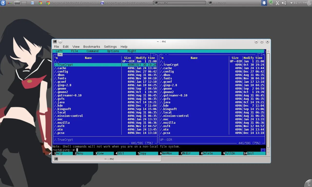 Настройка миднайт. Миднайт файловый менеджер. Миднайт коммандер. MC Linux. Файловый менеджер Ubuntu Server.