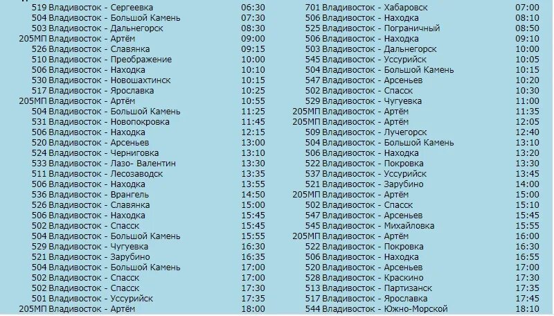 Расписание автобусов 106 грэс владивосток. 506 Автобус расписание.