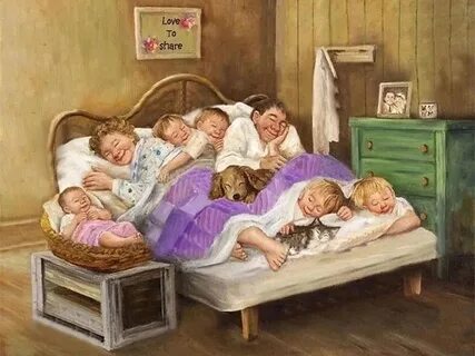 Утро в большой семье