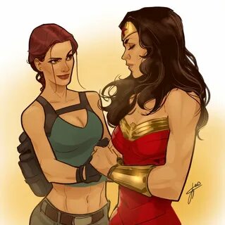 Slideshow wonder woman x lara croft.