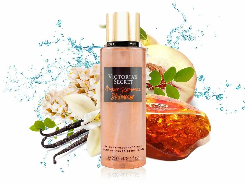 Спрей Шиммер парфюмированный Amber Romance. Спрей-мист Victoria's Secret bare Vanilla Shimmer 250мл. Amber romance