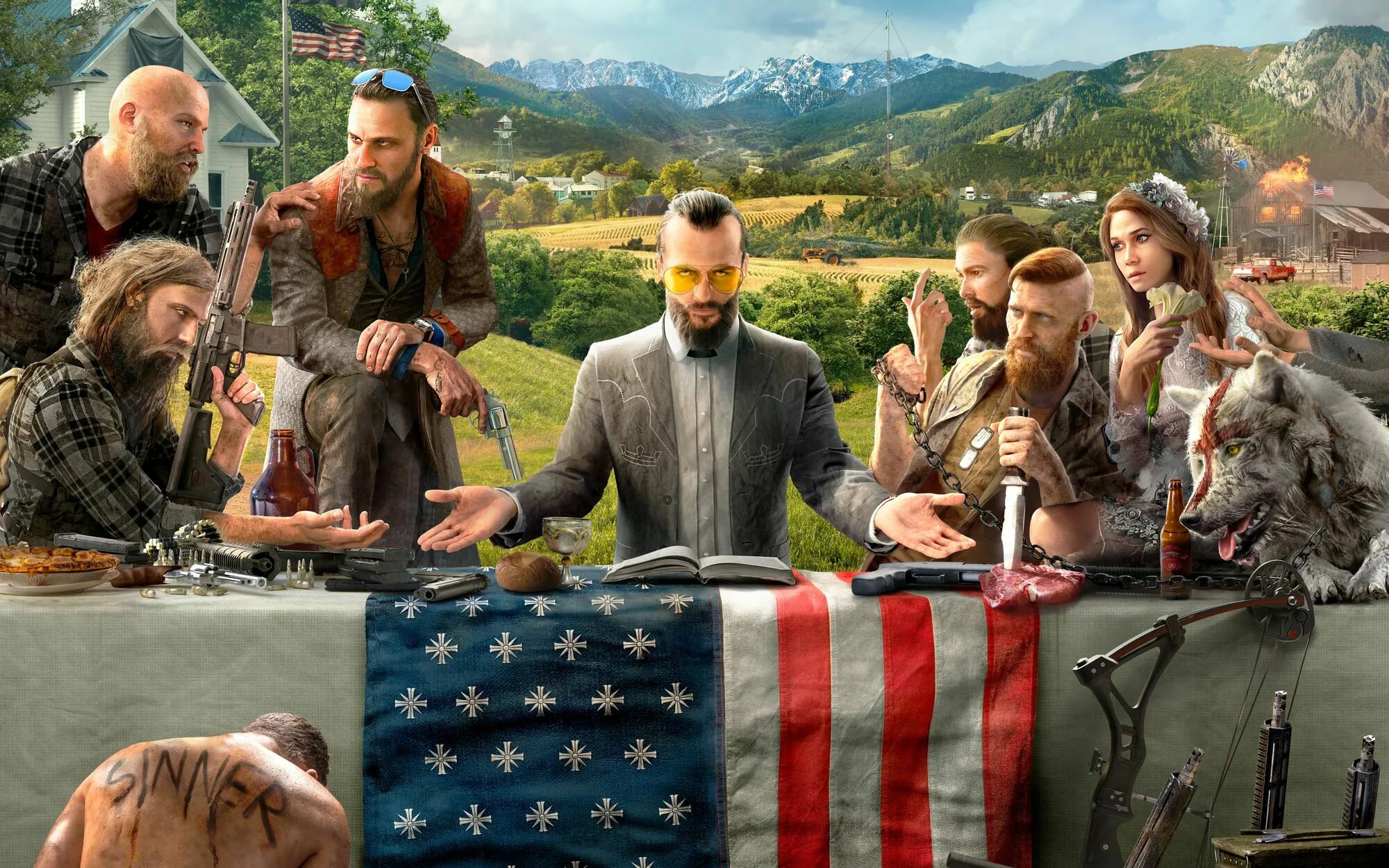 Far Cry 5 Постер. Игра far Cry 5 для Xbox one. Тайная вечеря far Cry 5. Иосиф СИД far Cry 5. Ай край 5