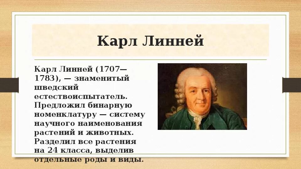 Линней выделял. Линней выделял
