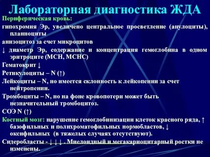 Методы лабораторной диагностики анемии
