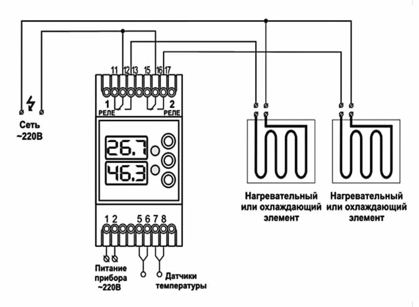 Подключение нагревательного элемента. Схема подключения ТЭНОВ на 220в через терморегулятор. Подключение ТЭНА С регулятором температуры схема подключения. Схема подключения терморегулятора на котел на ТЭН. Подключение ТЭНА С терморегулятором схема подключения.