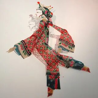 Chinese Shadow Puppet Mountain Folkcraft. 