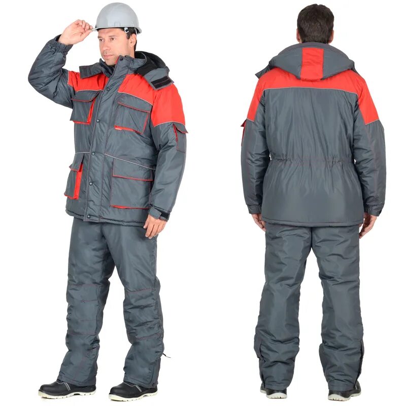 Костюм фишермен v2 нова тур. Зимний костюм серо красный. Костюм утепл балтика. Смесовая (104-108/170-176). 88-92/182-188.