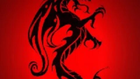 Black dragon red chain