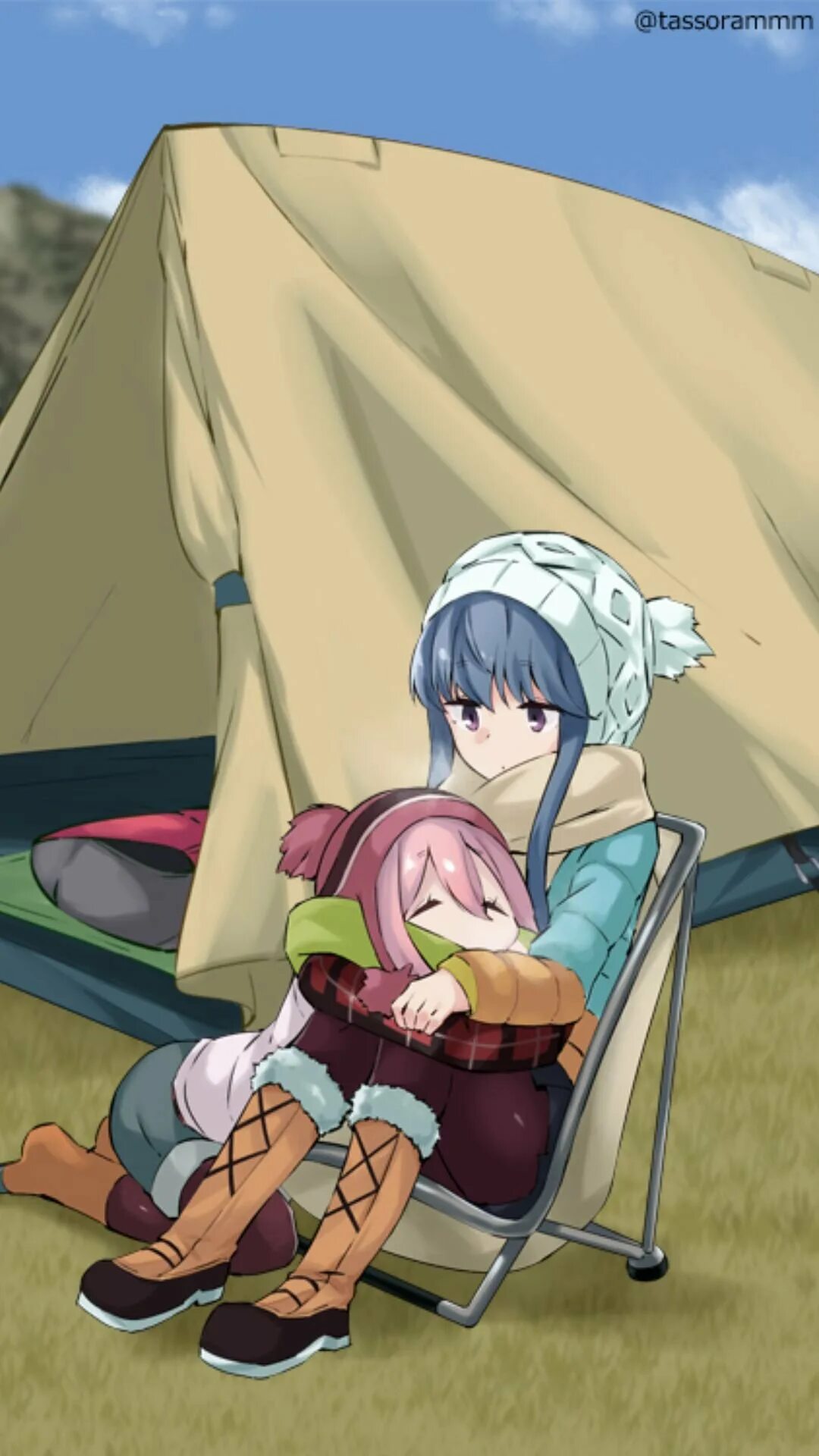 Yuru camping. Yuru Camp палатка. Yuru Camp Рин Юри. Yuru Camp (2018).