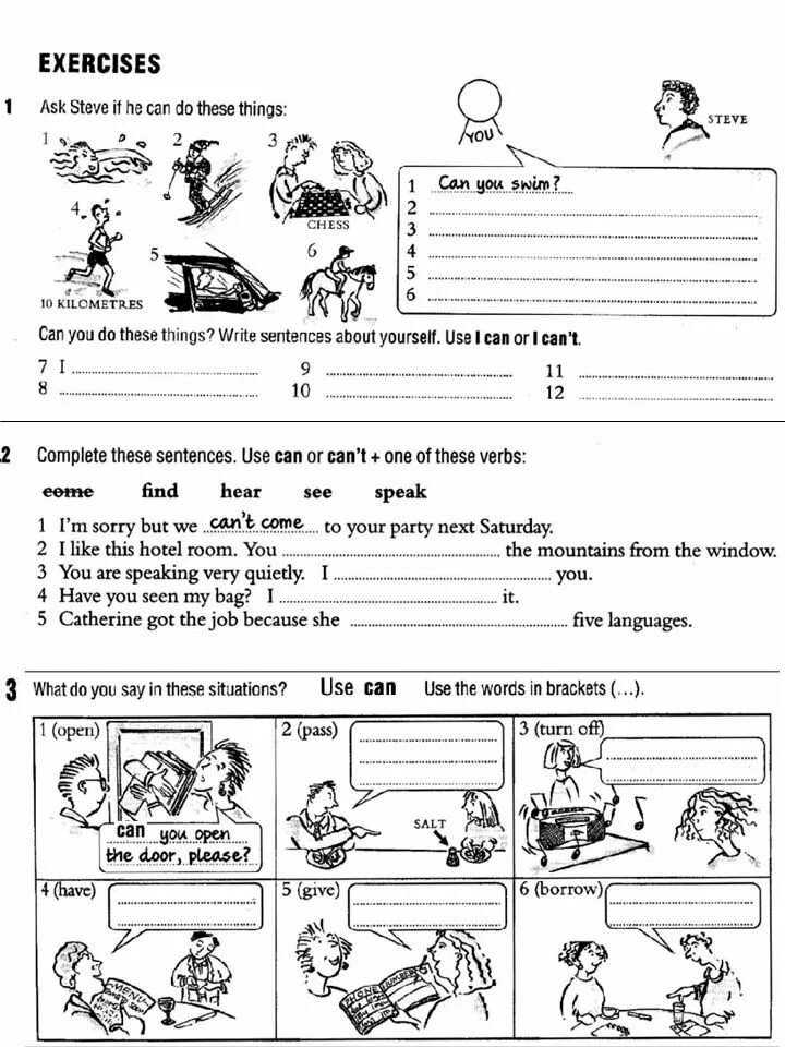 What do you say in these situations use can or could 30.4. Fill in the correct form of the Words in Brackets Comparative or Superlative my House. What do you say in these situations use can or could use the Words in Brackets. What do you say in these situations use can or could 31.4. Can l use