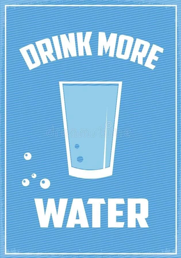I to drink more than. Drink more water. вода стикер.