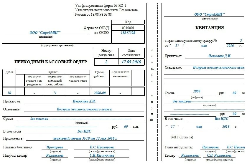 Исправление ошибки в ордере