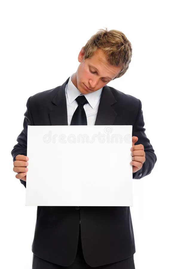 Человек показывает лист. Человек показывает лист. Человек с листом бумаги в руках. Держит табличку. Люди показывают белый лист.