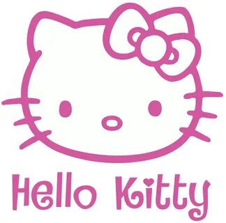 the hello kitty logo is shown on a black background.