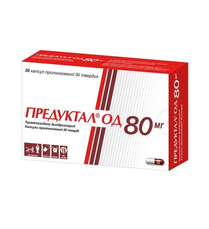 Предуктал од капс.пролонг.80 мг №30. Предуктал од капс. 80мг №30. Предуктал од80 мг капсулы. Триметазидин Предуктал од80мг. Предуктал для чего назначают взрослым