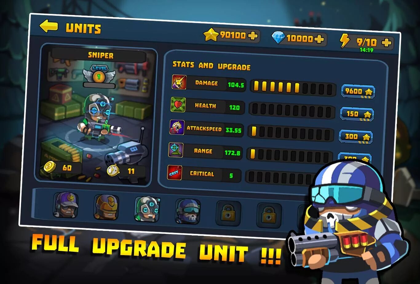 Damage upgrade. Zombie defense squad. Damage upgrade. Кулдаун. Damage upgrade.