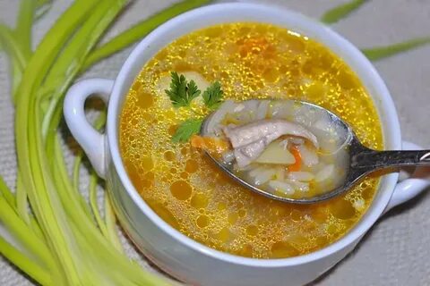 Суп с курицей соленым огурцом