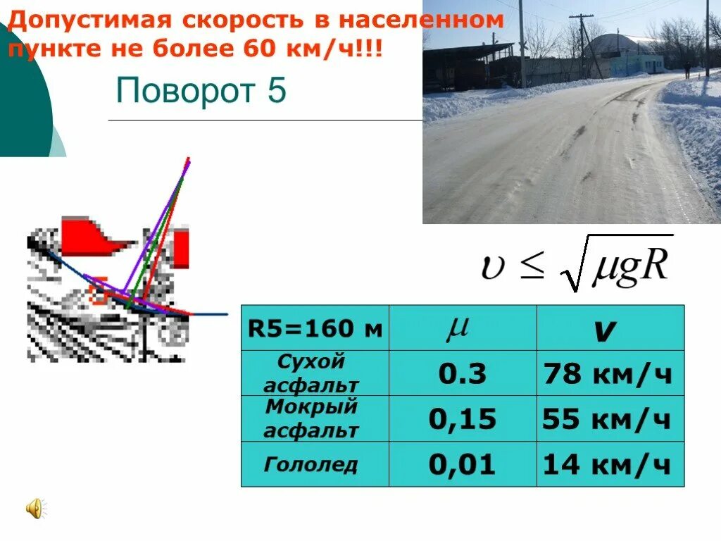 Скорость в поселке