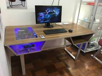 Desk Build, Custom Gaming Desk, Custom Pc Desk, Built In Computer Desk, Goo...