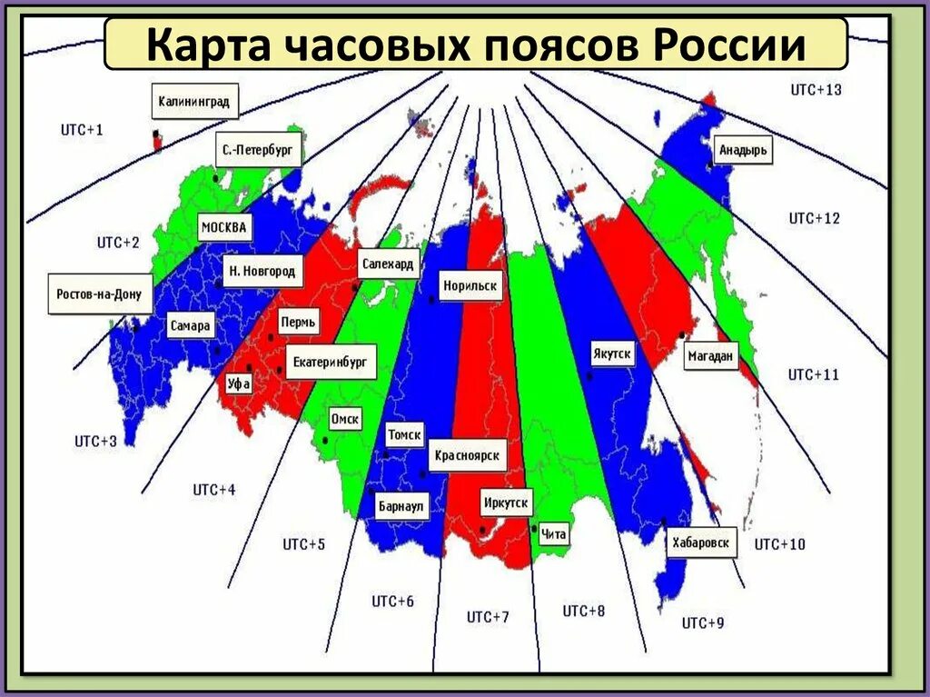 Часовые пояса в россии на карте сейчас. Часовые пояса России на карте. Карта часовых поясов поясов в России. Карат часовых поясов Росии. Временные зоны России.