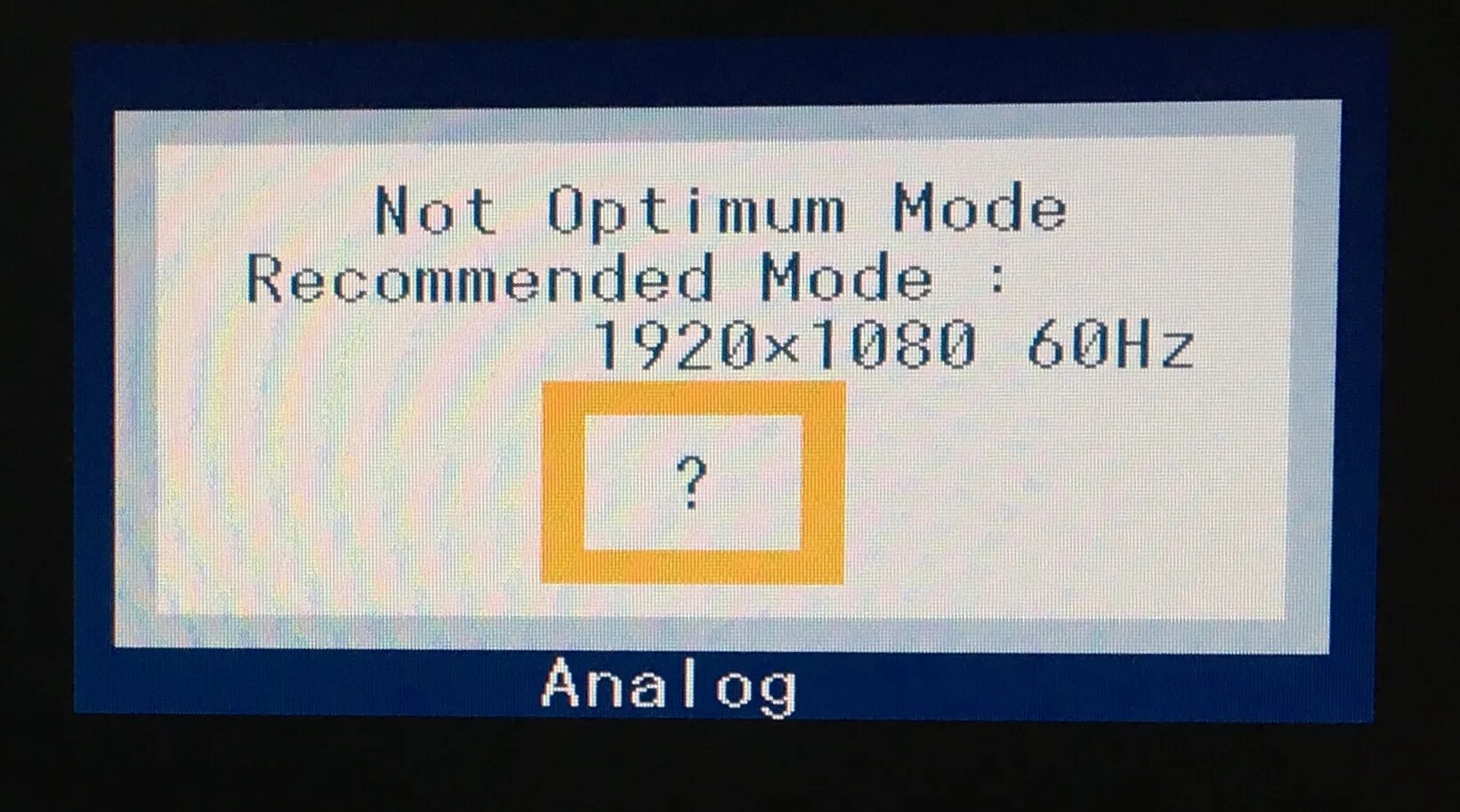 Not Optimum Mode. Not Optimum Mode recommended Mode 1280x1024. Not Optimum Mode recommended Mode. Not Optimum Mode recommended Mode 1680x1050 60hz что делать. 1024 60