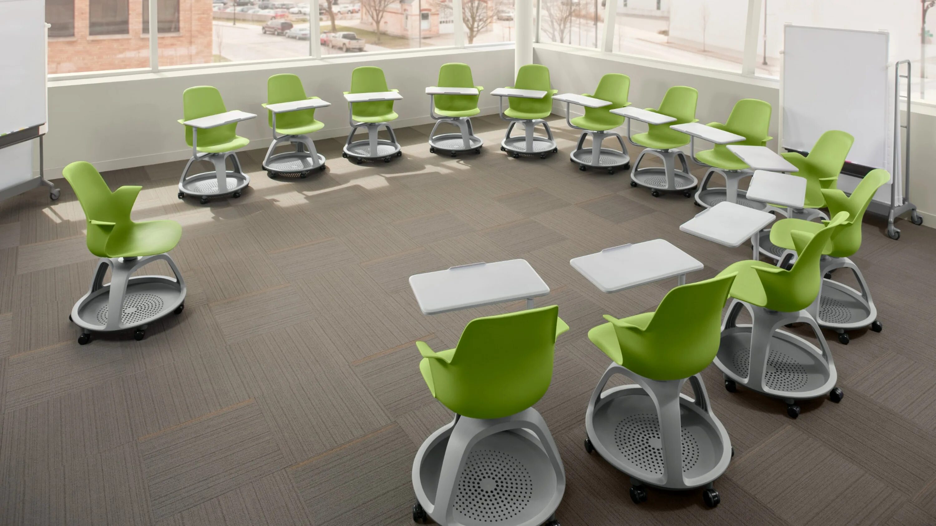 Парта будущего. Многофункциональное кресло node от компании steelcase. современная школьная мебель. столы для учебных аудиторий. школа будущего мебель.